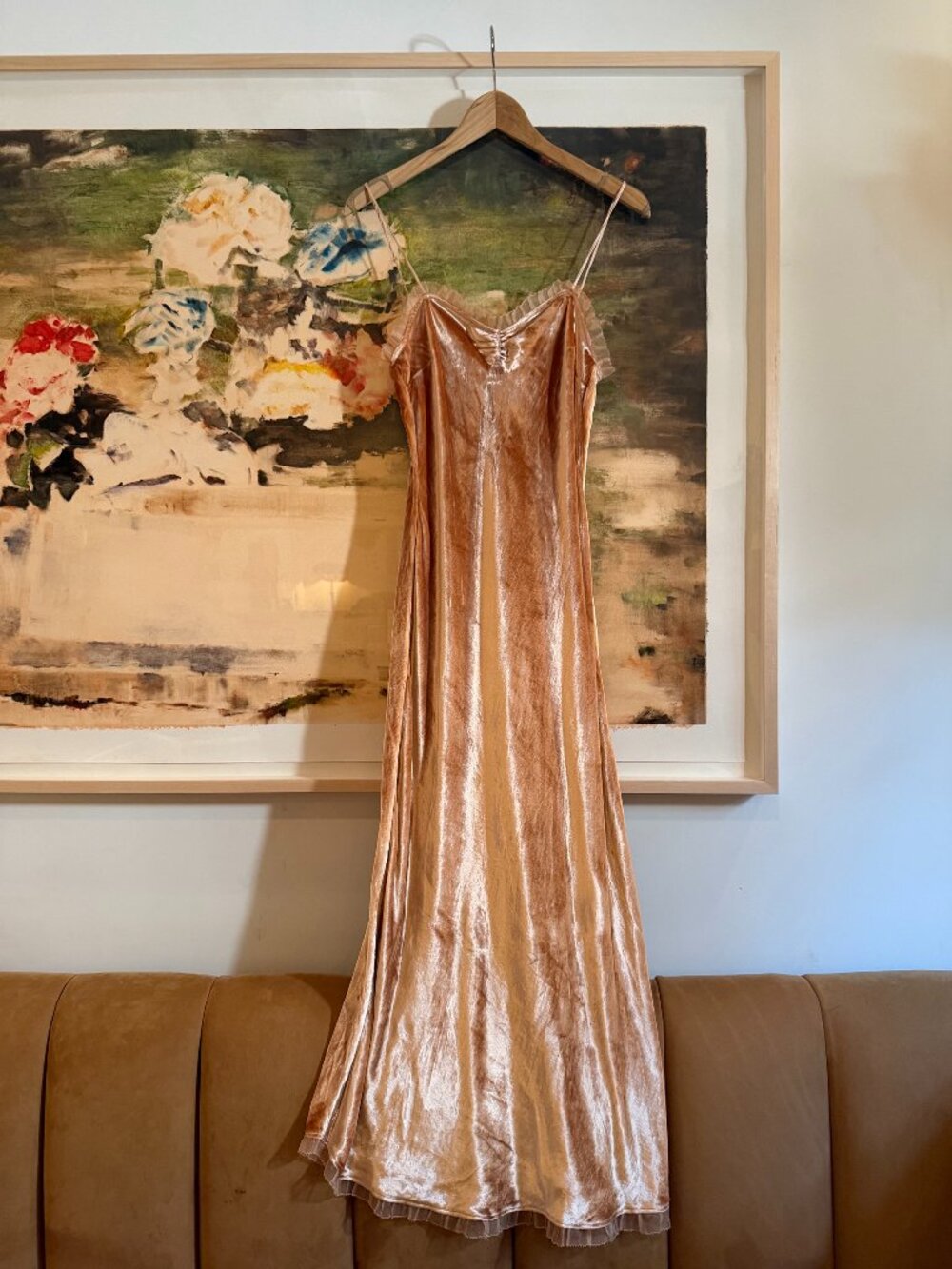 Dôen Calsi velvet slip dress
